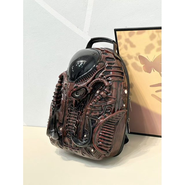 16Inch Y2K Fashion Unique Punk Street Style Backpack – Unisex, Trendy and Functional, Perfect for Everyday Use (Red,14.5"X10.6"X3.9")