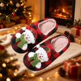 thumbnail image 2 of Taqqpue Christmas Slippers for Women House Shoes Fluffy Soft Cozy Bedroom Plush Cute Round Head Slippers for Indoor Outdoor Use Christmas Gifts for Women, 2 of 6