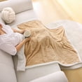 thumbnail image 2 of Fleece Throw Blanket for Sofa - Soft Lightweight Plush Cozy Fuzzy Microfiber Checkered Warm Blanket, 40x60 inches, Camel, 2 of 7