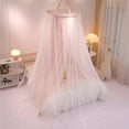 thumbnail image 7 of Double Layer Princess Round Dome Canopy Bed Curtain for Girls Adults,Children Dreamy Mosquito Net,Cute Bedroom Decoration Castle Play Tent Reading Nook Canopies(Dome-Pink/White), 7 of 7