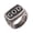 Gray, variant on Vintage Cross GOD Square Signet Ring Stainless Steel Men's Gothic God Luck Ring-9-Gray