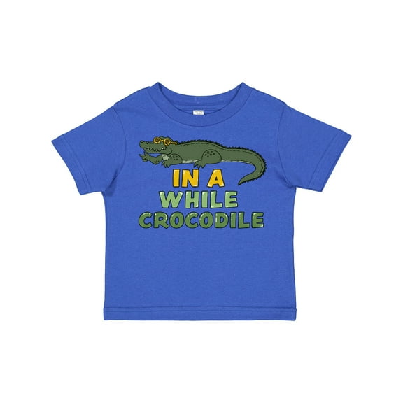 Inktastic In a While Crocodile with Cool Green Crock in Sunglasses Boys or Girls Toddler T-Shirt