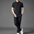 thumbnail image 4 of SOOMLON Business Casual Outfits for Men Big and Tall Short Sleeve Collared Shirts Dressy Pants with Pockets 2 Piece Sets, 4 of 7