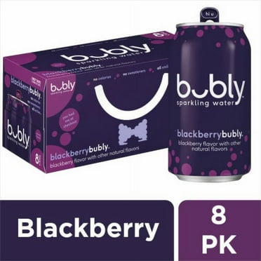 Pack of 2 - Bubly Blackberry Flavored Sparkling Water Cans 8 pk / 12 fl oz