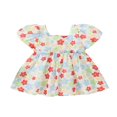 thumbnail image 1 of Robe à Manches Courtes Col Carré Imprimé Floral à Volants pour Fille, 1 of 9