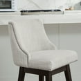 thumbnail image 4 of CHITA 30 inch Fabric Swivel Upholstered Counter Height Bar Stools with Full Back, Set of 2, Ivory White, 4 of 13