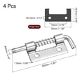 thumbnail image 2 of Unique Bargains Spring Loaded Latch Pin, 4 Pack 1.97' - 304 Stainless Steel Spring Latch, Left-Handed with Hole (Silver), 2 of 5