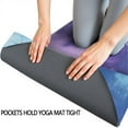 thumbnail image 3 of Purple Blue Tie Dye Pattern Hot Yoga Mat Towel Non Slip for Hot Yoga - Quick-Drying Yoga Mat Cover with 4 Corner Pockets with Travel Bag - Hot Yoga Towel Non Slip 74"x26", 3 of 6