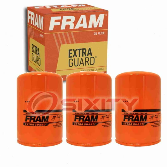 3 pc FRAM PH28041 Extra Guard Engine Oil Filters for 1174420 C4477 CO2841 L111 LF308 PF1233 Oil Change Lubricant Filters Fits select: 1986-1987 FERRARI 328, 1981-1985 FERRARI 308