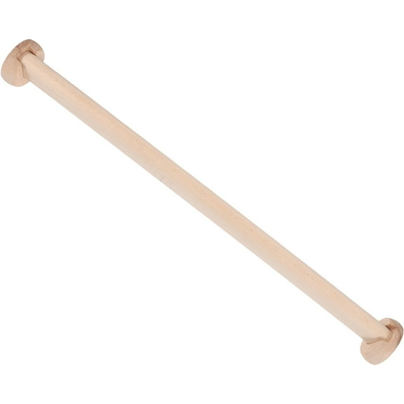 Homoyoyo Khaki Wooden Closet Rod and Practical for Home Storage and Organization, Ideal for Bedroom and Closet Decor