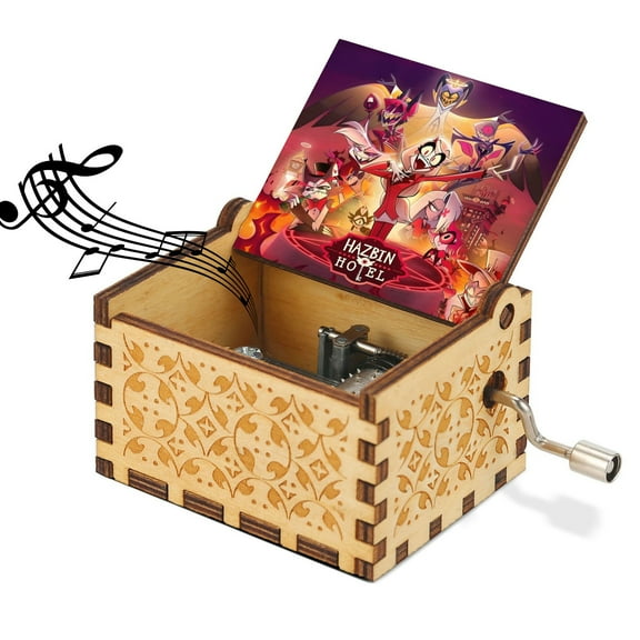 Hazbin Hotel Wooden Music Box.