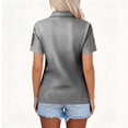 thumbnail image 3 of Women's American Flag Golf Shirts 4th of July Short Sleeve Performance Moisture Wicking Quick Dry USA Patriotic Polo Shirt, 3 of 4