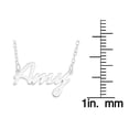 thumbnail image 5 of Optima Jewelry Sterling Silver 'Amy' Name Pendant on 16-inch Trace Chain - White, 5 of 5