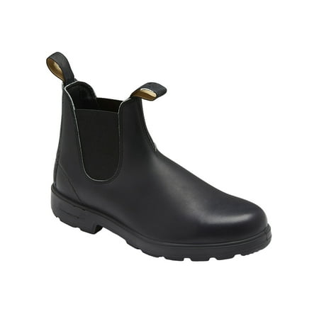 

Rockomi Womens Mens Ankle Booties Lug Sole Work Boot Elastic Chelsea Boots Unisex Lightweight Comfort Shoes Waterproof Casual Short Bootie Black 10