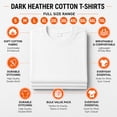 thumbnail image 2 of SOCKS'NBULK 3 Pack Men's Solid Colors Cotton T-Shirts Short Sleeve Lightweight Tees, Bulk (3X-Large, Darkheath, 3X_l), 2 of 7
