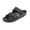 Black, variant on Womens Sandals Adjustable Double Buckle Strap Waterproof EVA Flat Slides,Khaki,Sizes 8