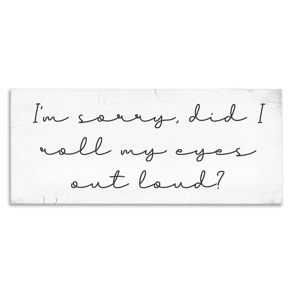 Stupell Industries Rustic Lodge Eye Roll Rustic Calligraphy Canvas Art, 30 x 13, by Lil' Rue