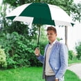 thumbnail image 5 of The Typhoon Tamer 62 Inch Vented Windproof Double Canopy Large Golf Umbrella for Rain & Wind, Strong Fiberglass Oversized Lightweight Professional Quality Umbrella for Men & Women Hunter Green/White, 5 of 5