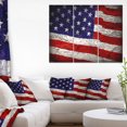 thumbnail image 3 of Design Art Large American Flag Watercolor Canvas Print, 3 of 3
