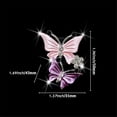 thumbnail image 5 of Pinzas para ambientador de coche JAMW con diamantes de imitación y mariposa doble Sencillez, 5 of 5