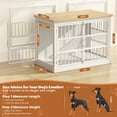 thumbnail image 2 of Flycity Dog Crate Furniture, Chew Resistant Large Dog Crate for Medium Large Dogs, Heavy Duty Dog Kennel Indoor with Double Doors, Wooden End Table for Bedroom Living Room, White, 2 of 7