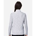 thumbnail image 3 of North End NE415W Women's Eclipse Jacquard Quarter-Zip Pullover-PLATINUM HEATHER-M, 3 of 6