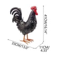 thumbnail image 2 of DAMAI Metal Rooster Yard Art Statue - 16 In Outdoor Chicken Statue Decoration For Patio Lawn Garden, 3D Rooster Garden Statues, Chicken Yard Art Sculpture Outdoor Figurines, Metal Chicken Decor, 2 of 7