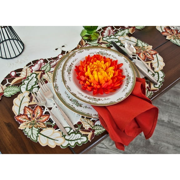 Fall Maple Leaf Oval Placemat (11" x 20")