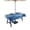 Blue, variant on Square Outdoor Tablecloth with Umbrella Hole Abstract Pine Trees Table Cloth Waterproof Patio Table Cover Mint Green Forest Fogged Mist Modern Zen Zipper Tablecloths for Picnic Camping 60x60 Inch