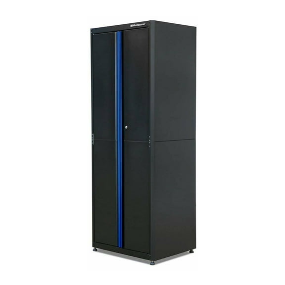 Montezuma 30.5" x 24" 2-Door Locking Standing Cabinet for Garage Tool Storage, Black