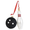 thumbnail image 2 of Bowling Ball and Pin Polish Glass Christmas Ornament Set  Tree Decoration, 2 of 3