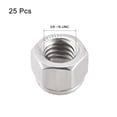 thumbnail image 3 of Uxcell 3/8-16 UNC Nylon Insert Hex Lock Nuts, 304 Stainless Steel, Plain Finish, 25 Pack, 3 of 5