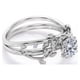 thumbnail image 4 of JeenMata Juego de Anillos de Boda de Diamantes Reales Redondos de Medio Quilate Juego de Anillos de Boda con Diamantes en Forma de Hoja y Enredadera: Oro Blanco de 10 K, 4 of 6