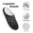 thumbnail image 5 of Daiia Black And White Dotted Print Women’s Fuzzy Slippers Memory Foam Lightweight House Shoes Cozy Loafer Flannel House Shoes-37/38, 5 of 7