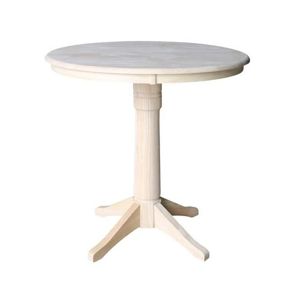 International Concepts K-36RT-27B-6B 36 in. Round Pedestal Counter Height Table