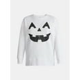 thumbnail image 5 of Women's Halloween Good Face Graphic Fleece Sweatshirt from Way to Celebrate, Sizes S-3XL, 5 of 5