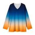 thumbnail image 6 of GERsome Womens Plus Size Tops Long Sleeve Casual V Neck Fall Blouse Tunic Shirts Size L, 6 of 7
