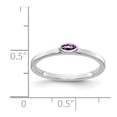 thumbnail image 2 of 14K White Gold Ring Band Gemstone Amethyst Marquise Purple, Size 6, 2 of 2