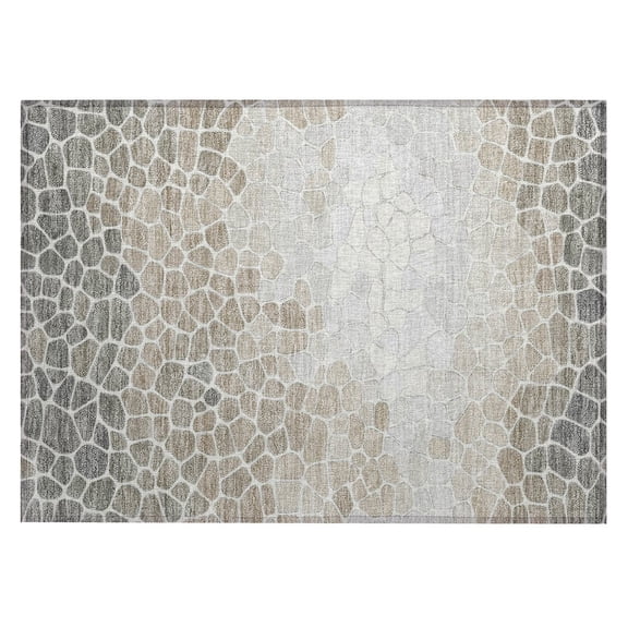 Dalyn Rugs Machine Washable Indoor/Outdoor Chantille ACN2190 Taupe 1'8" x 2'6" Rug