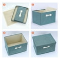 thumbnail image 3 of REGALWOVEN Storage Cube, Fabric Storage Bin with Lid and Handle for Shelves Closet, Collapsible Basket for Organizing Clothes Books Green 15.7*11.8*9.8in, 3 of 5