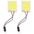 thumbnail image 2 of 2 uds Panel LED lámpara de cúpula Auto Interior del coche placa de lectura luz techo Interior lámpara con cable luces interiores del vehículo luces de techo Led automáticas, 2 of 6