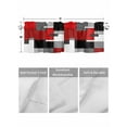 thumbnail image 4 of Valances for Windows Red Gray Rod Pocket Cafe Window Treatments Valance Curtains for Kitchen Bathroom Laundry Basement Windows 42"x12", 4 of 9