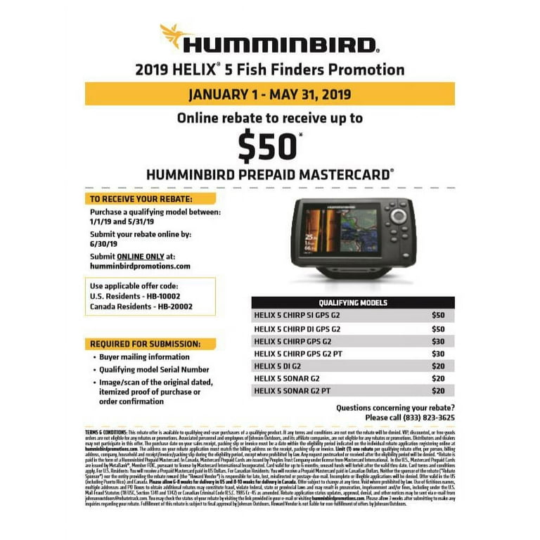 Humminbird Helix 5 Sonar G2 PT 410250-1 
