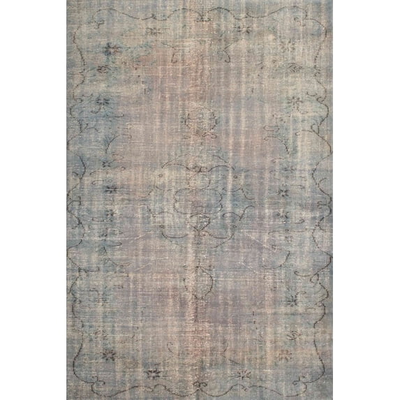 Ahgly Company Indoor Rectangle Contemporary Sage Green Abstract Area Rugs, 5' x 8'