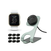 Garmin Venu Sq 2 Smartwatch (Cream Gold) Bundle with Charger Stand