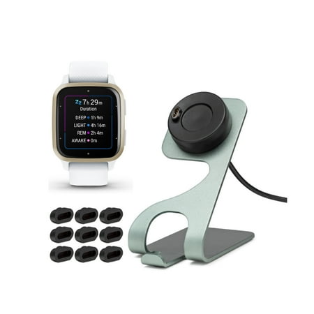 Garmin Venu Sq 2 Smartwatch (Cream Gold) Bundle with Charger Stand
