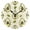 Black, variant on Cartoon Avocados Leaves Round Wall Clock Silent Analog Battery Operated Black Pointer Home Decor 9.84" Diameter