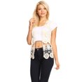 thumbnail image 4 of Lace Front Open Sleeveless Top Cardigan Crochet Vest Cover up Summer Beachwear, 4 of 5