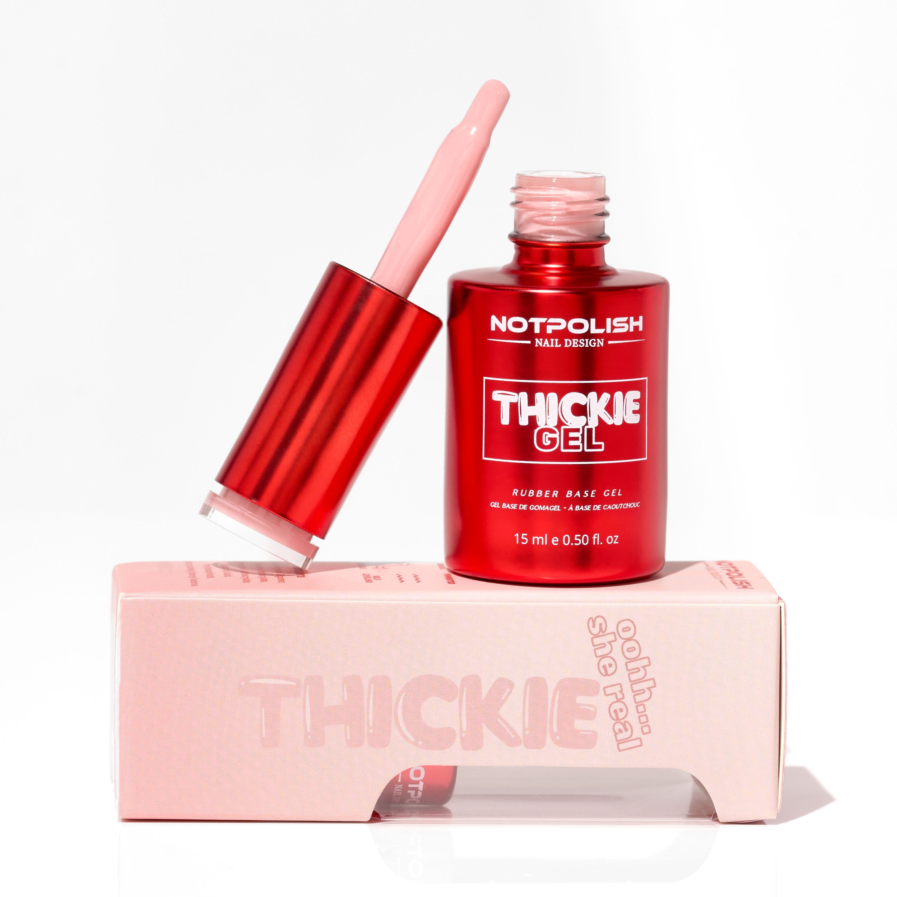 NotPolish Thickie Builder Gel, Blushed Pink, UV Curable, 0.5 oz