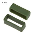 thumbnail image 3 of Uxcell Watch Band Strap Loops Silicone Watch Holder Keeper for 22mm Width Watch Band, Dark Green 4 Pack, 3 of 5
